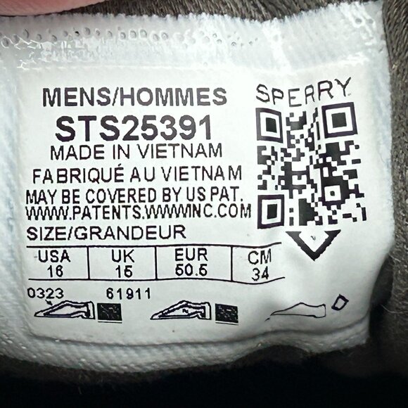 Sperry Halyard CVO Sneaker – Men’s Size 16 – New - Picture 9 of 9